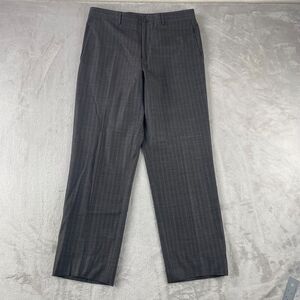 ETRO Milano Pants Men 50‎ (Meas. 32x29) Grey Check Wool Trousers Made in Italy